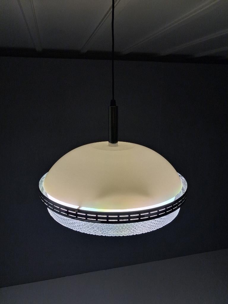 Vintage Space Age UFO Hanglamp, Jaren 70, Ophalen, Gebruikt, Kunststof