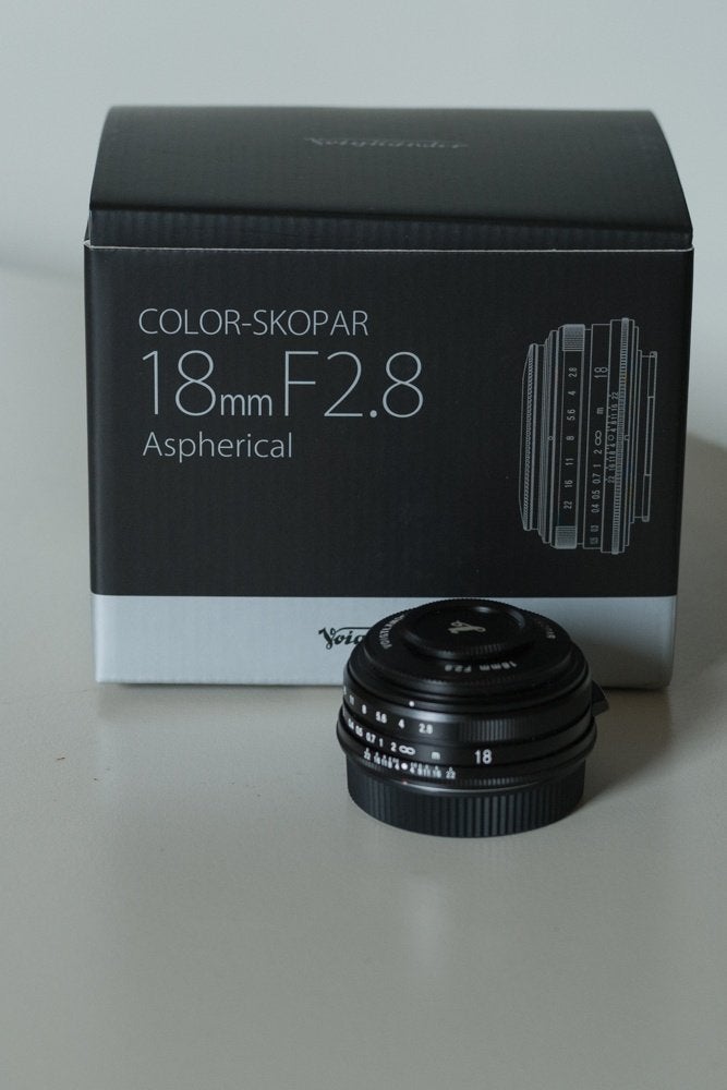 Voigtlander Color Skopar 18mm f 2.8 Fuji x mount, Handmatige focus, 18 mm, Zo goed als nieuw, Voigtlander