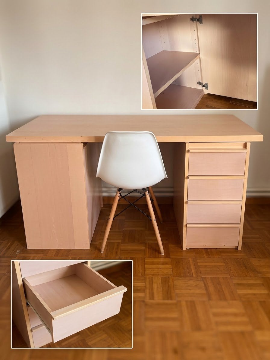 Bureau étudiant, Ophalen, Demontabel, 160 cm, Gebruikt