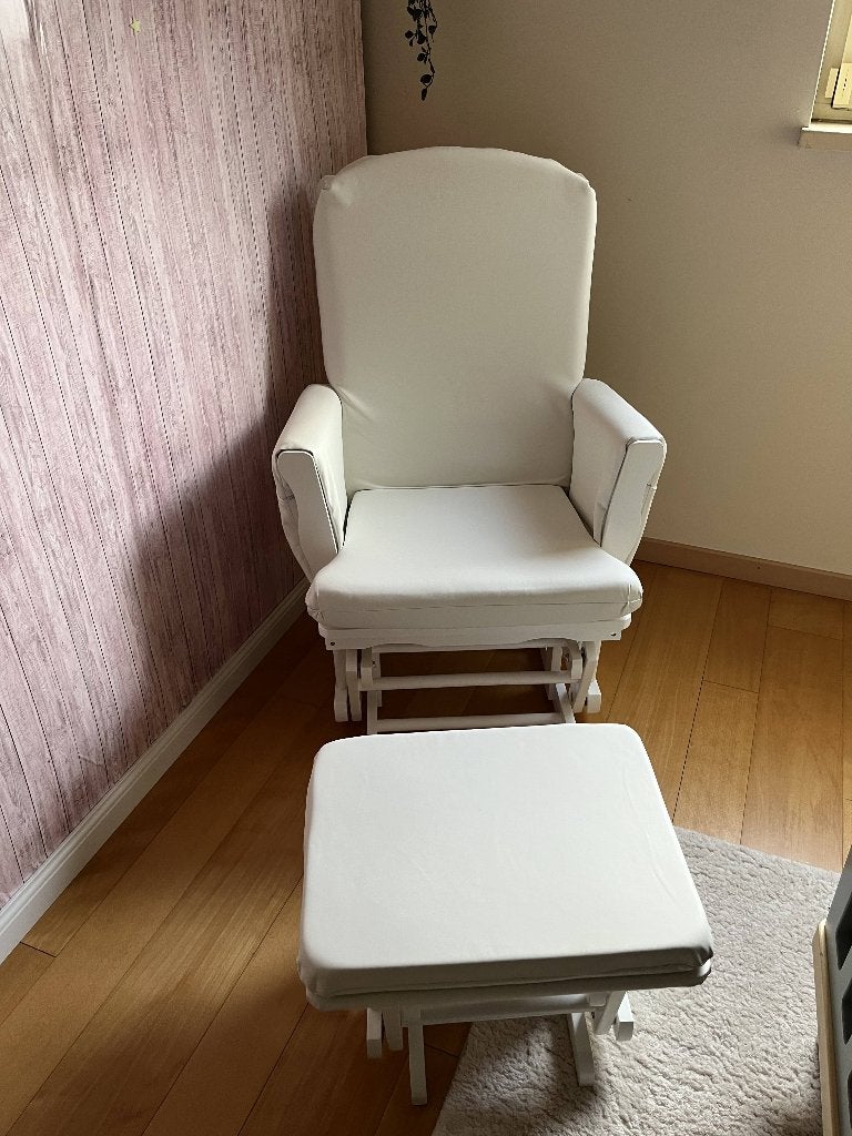 Schommelstoel Quax, Maison & Meubles, Chaises, Comme neuf, Bois, Cuir, Blanc, Enlèvement