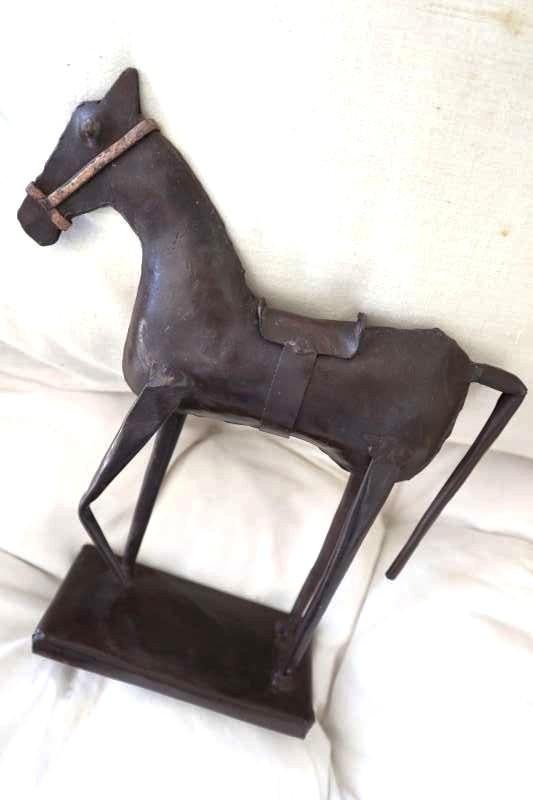 uniek staand sterk paard standbeeld, Antiquités & Art, Art | Objets design, Enlèvement ou Envoi