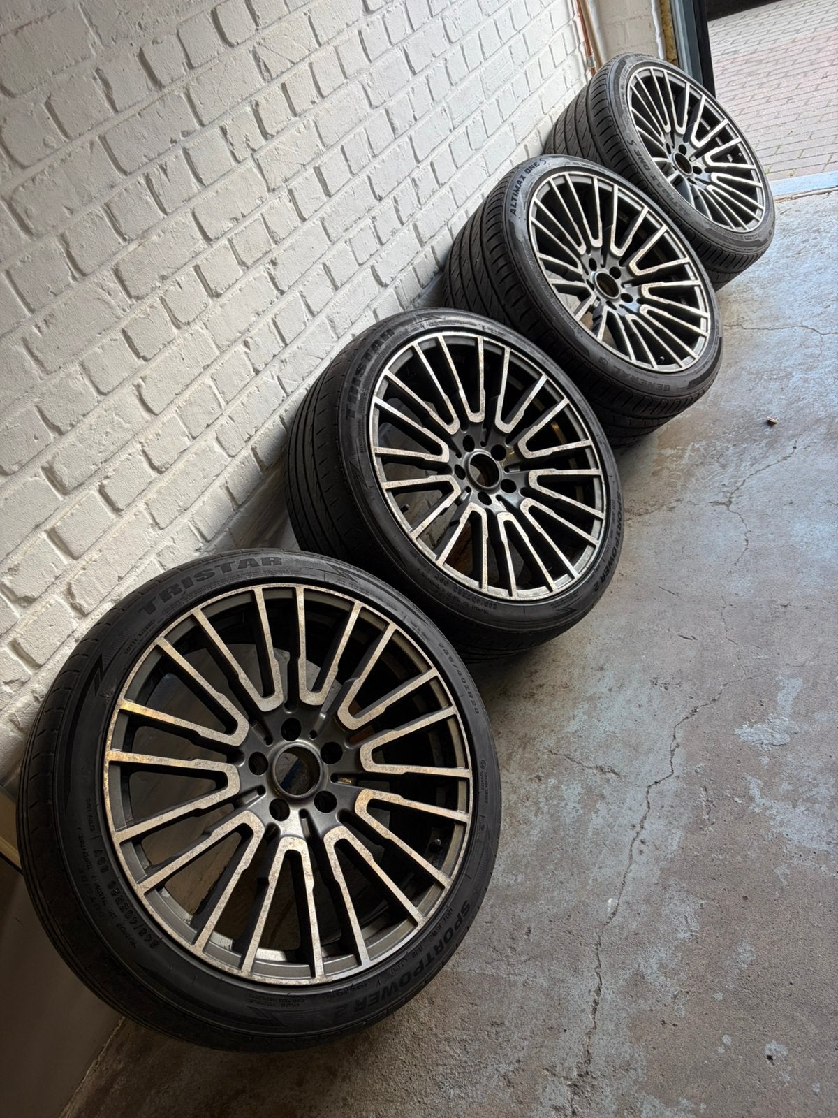 Jantes + pneus BMW, Pneus et Jantes, Pneus été, Enlèvement, Utilisé
