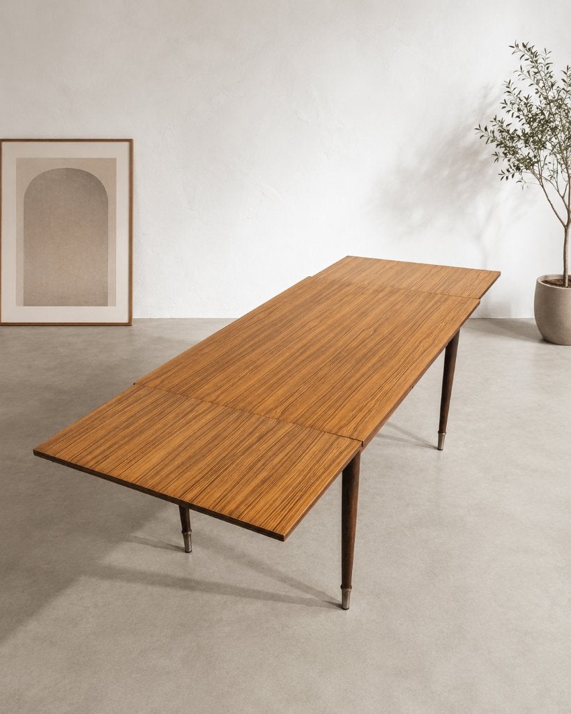Vintage uitschuifbare eettafel uit de jaren 60, Huis en Inrichting, Tafels | Eettafels, Ophalen, Rechthoekig