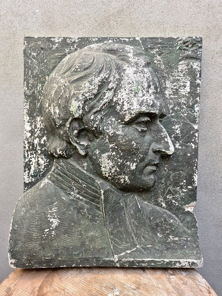 Bas-relief studie door Maurice vander Meeren - NR.1, Antiquités & Art, Art | Sculptures & Bois, Vert, Autres styles, Peint, Gips