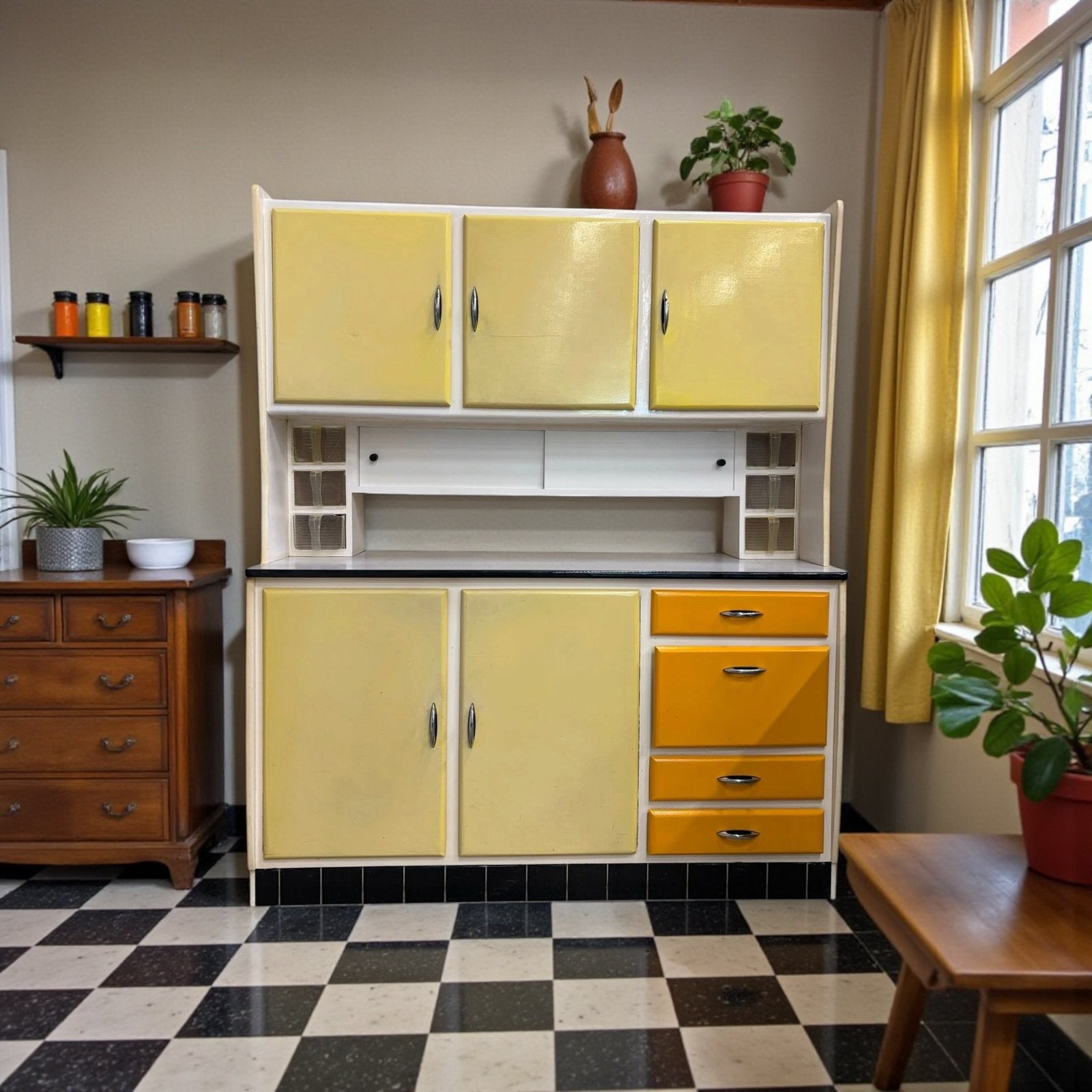 Vintage vrijstaande keukendressoir/buffetmeubel, Kinderen en Baby's, Kinderkamer | Commodes en Kasten, Verzenden