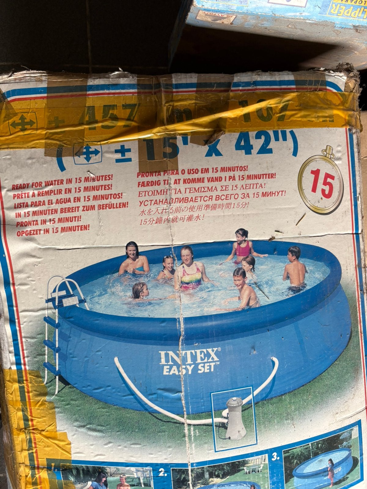 Te koop intex zwembad 4,57 doorsnee en 107 hoogte, Ophalen, Gebruikt, Opblaaszwembad, 80 tot 120 cm