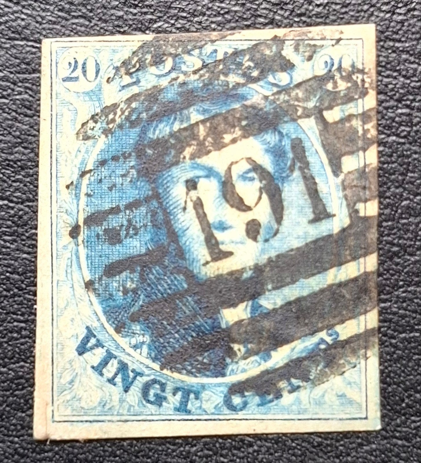 België: OBP 11B (●) Medaillon 1861., Met stempel, Koninklijk huis, Frankeerzegel, Ophalen of Verzenden