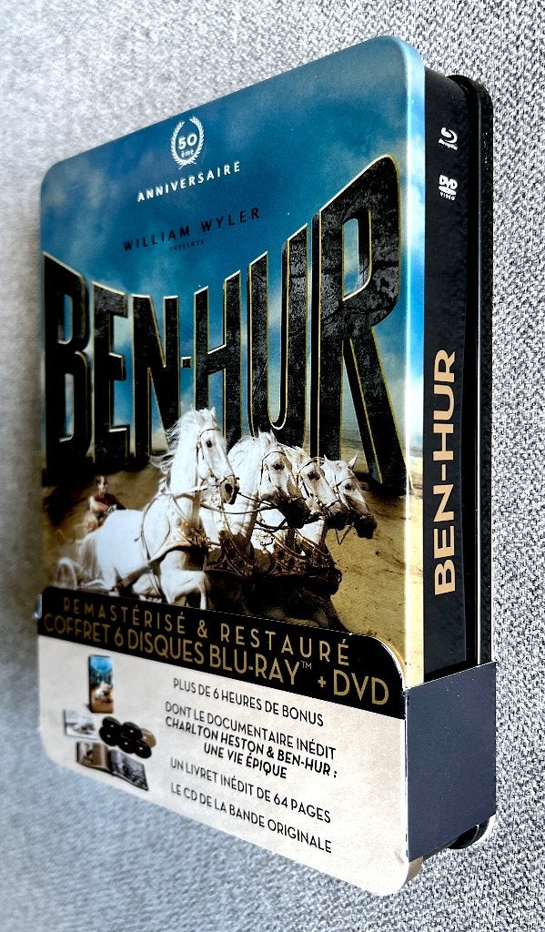 BEN HUR (Met OTNL) PRESTIGE Box STEELBOOK - 6 Discs + BOEK, Spaans, Spaans, Film, Vanaf 9 jaar