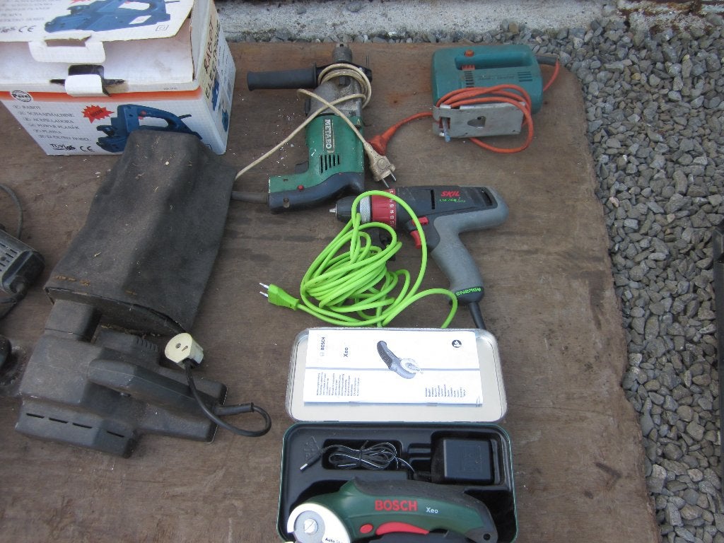 lot d'outils électrique toutes marques 11 pièces, Enlèvement, Utilisé