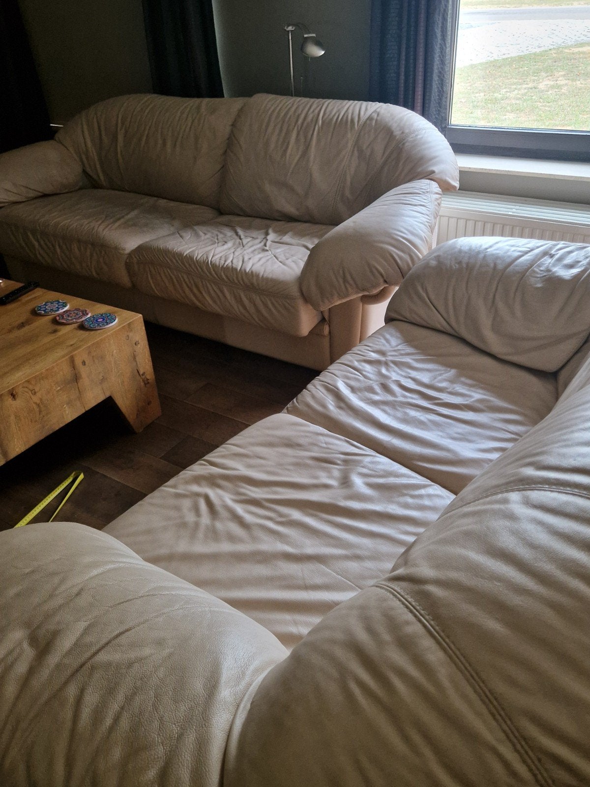 zetel (beige leder), Ophalen