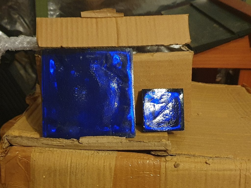 (nieuw) Agnès Emery (Noir d'Ivoire) blauwe glastegel, Ophalen, Nieuw, Overige materialen, Wandtegels