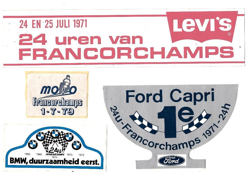 Oude/Vintage stickers/zelfklevers van Auto- en Motoraces., Enlèvement, Comme neuf