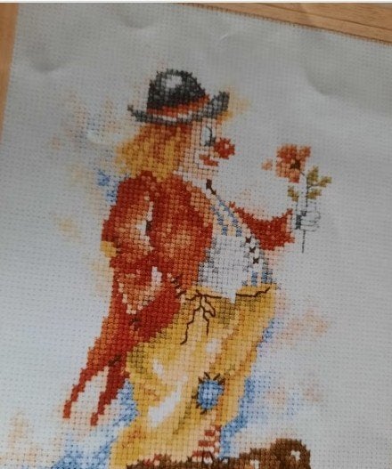 Motif original Lanarte Clown 15533-2, Enlèvement ou Envoi, Utilisé, Broderies à la main, Patron