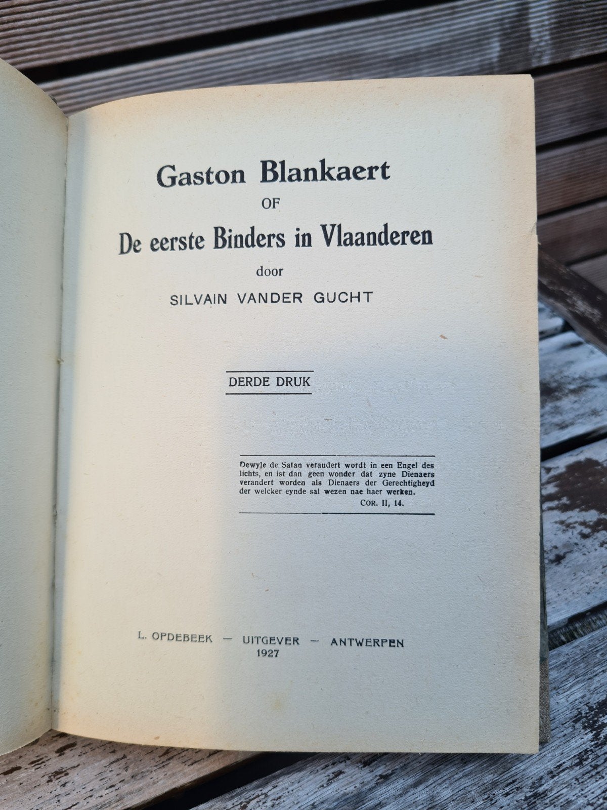 Gaston Blankaert. Antieke roman. Vander Gucht. 1927, Antiek en Kunst, Verzenden, Sylvain Vander Gucht