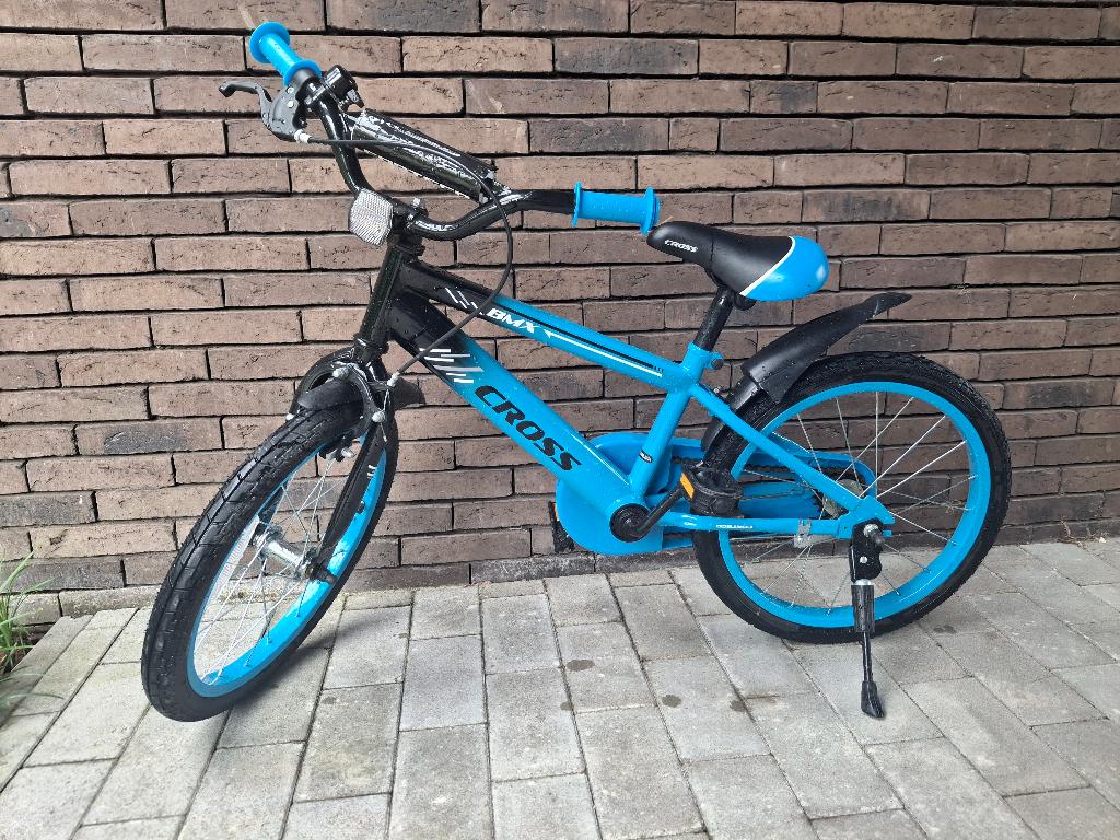 BMX Cross Jongensfiets, blauw, 18 inch, Enlèvement, Comme neuf, 16 à 20 pouces, BMX Cross
