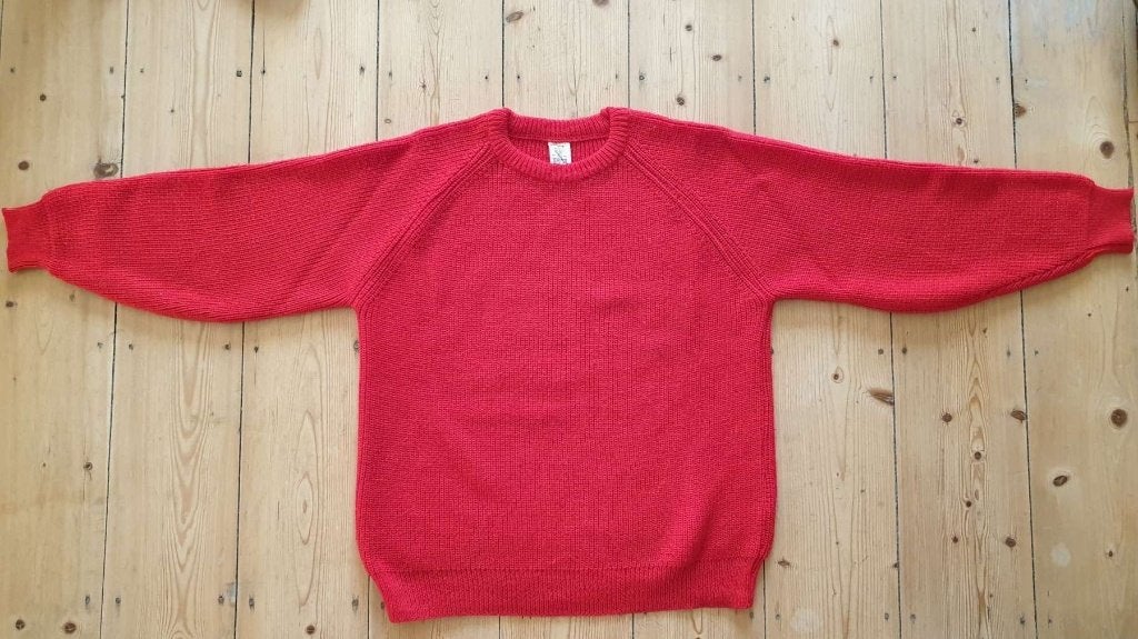 Vintage jaren 80 90 trui heren, rood, Medium, perfete staat, Ophalen, Rood