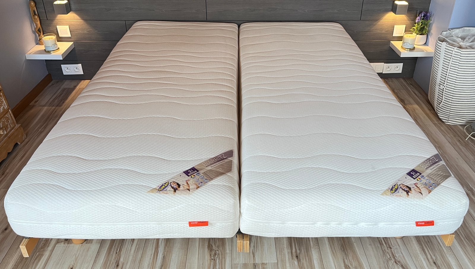 Deux matelas Biarritz 80/200/22 (ressorts ensachés), Maison & Meubles, Enlèvement, Comme neuf, 200 cm, Matelas
