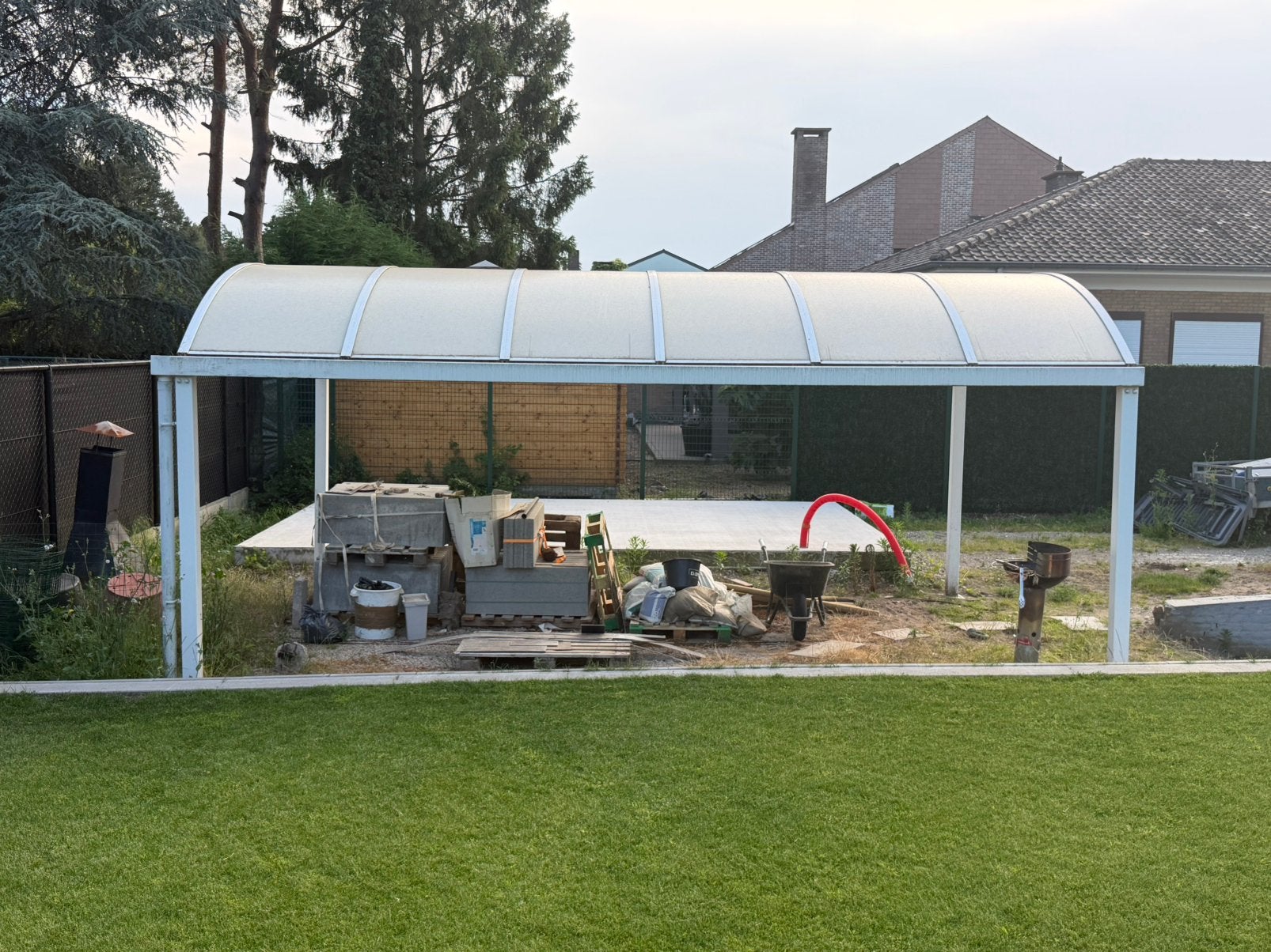 vrijstaande carport gelakt staal – zeer degelijke kwaliteit, Ophalen, Gebruikt, Carport