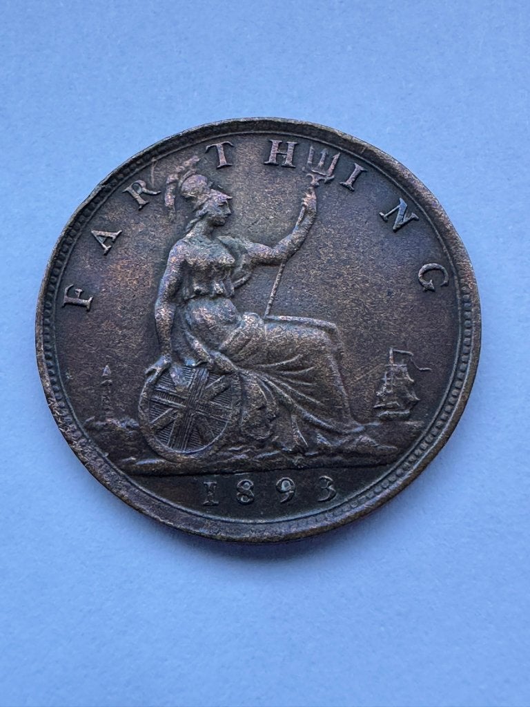 Royaume-Uni - 1 farthing 1893 (Victoria), Enlèvement ou Envoi, Autres pays, Monnaie en vrac
