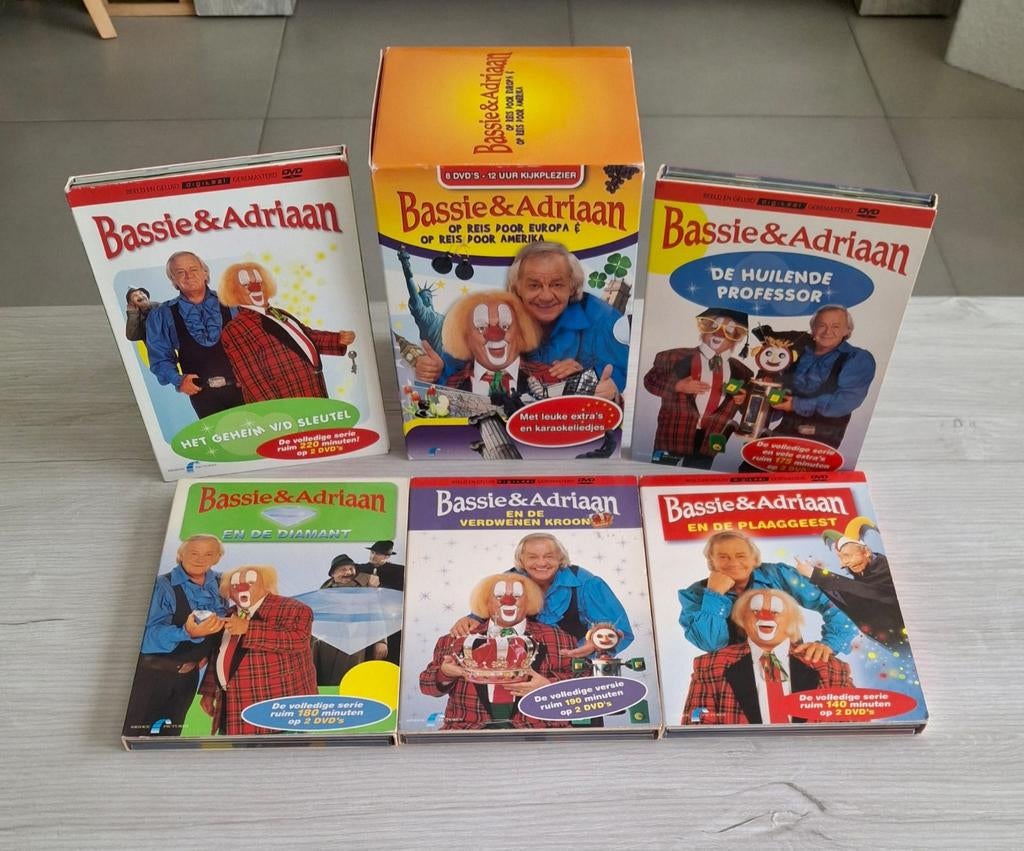 Dvdcollectie bassie en adriaan, Cd's en Dvd's, Dvd's | Kinderen en Jeugd, Ophalen of Verzenden