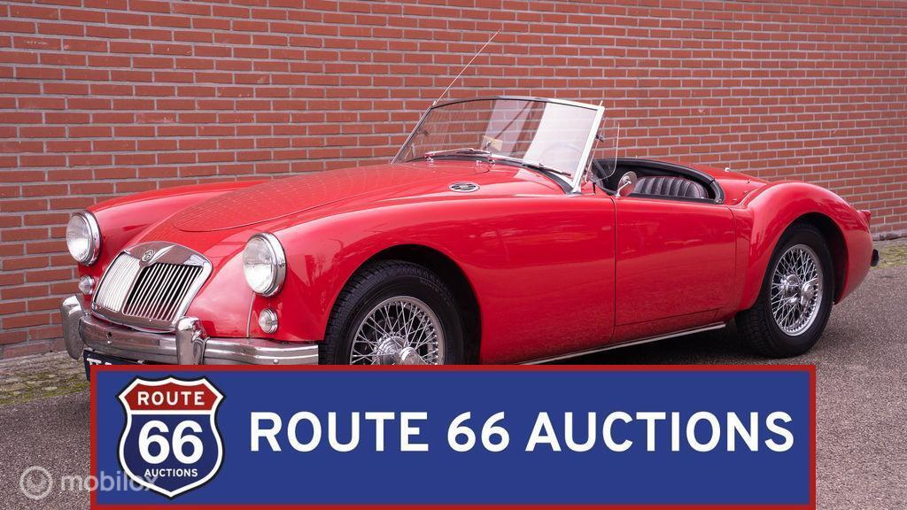MG MGA Cabriolet | 1956 | Route 66 Auctions, Zwart, Bedrijf, Handgeschakeld, Overige carrosserie