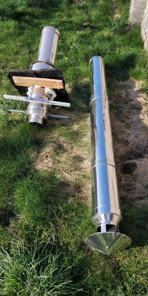 Inox rookkanaal diam. 150mm, Ophalen, Inox, Gebruikt, Overige typen