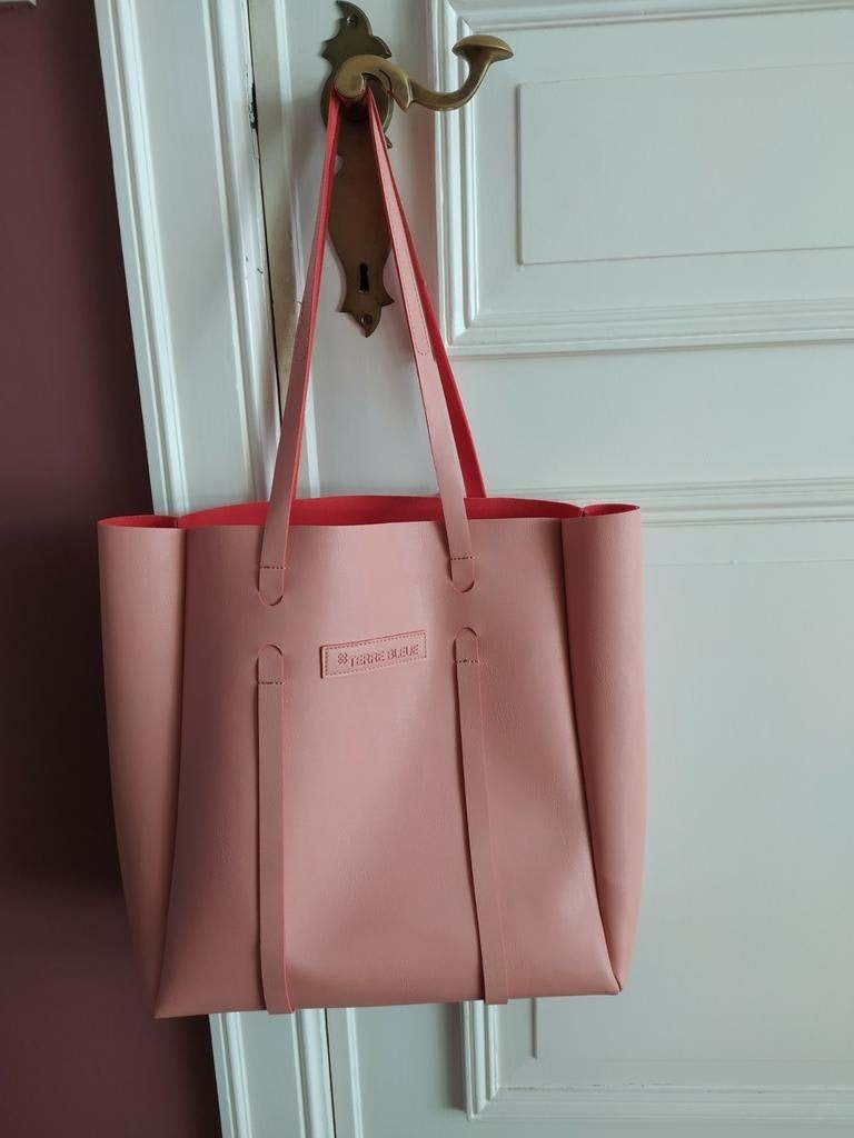 Terre Bleue-shopper in zalmroze kleur, Bijoux, Sacs & Beauté, Sacs | Sacs Femme, Enlèvement ou Envoi, Utilisé, Rose, Shopper