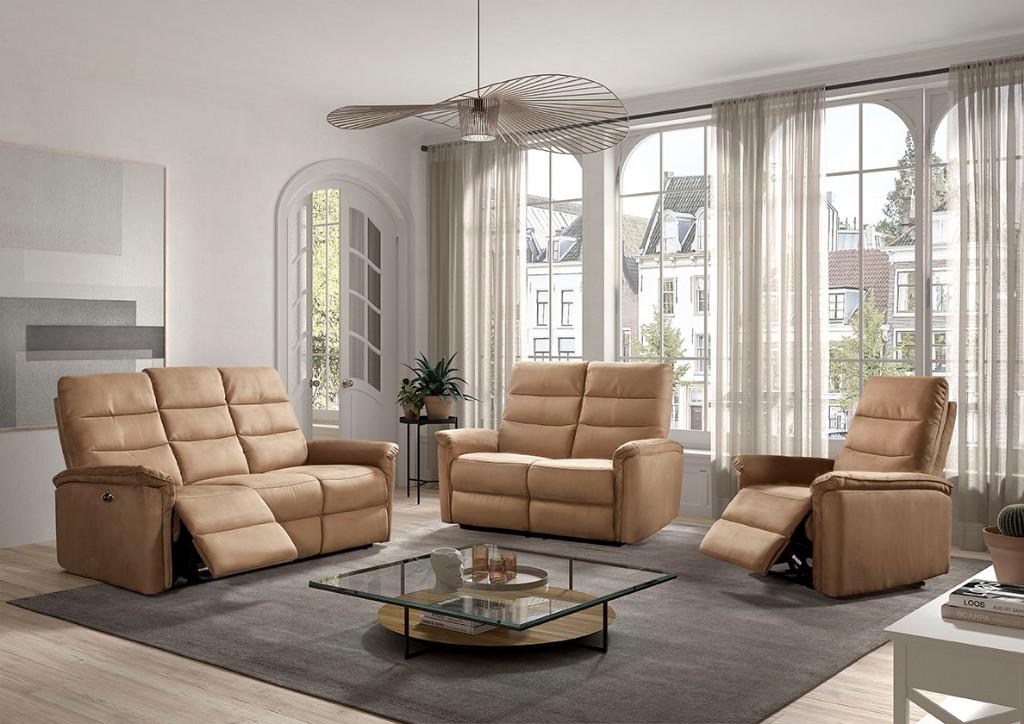 Nieuw stoffen salon 3ERER + 2 zit vast 1588 euro., Ophalen, Nieuw, Stof