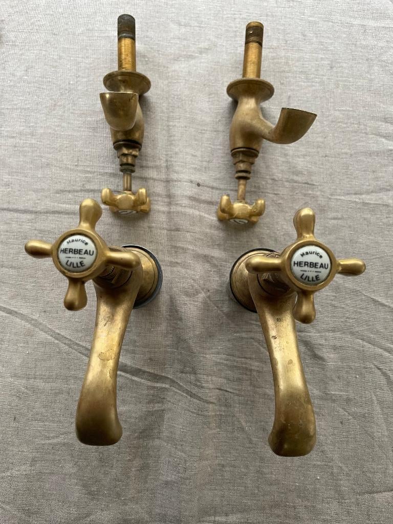 Herbeau Kraan van massief messing, Antiek en Kunst, Ophalen