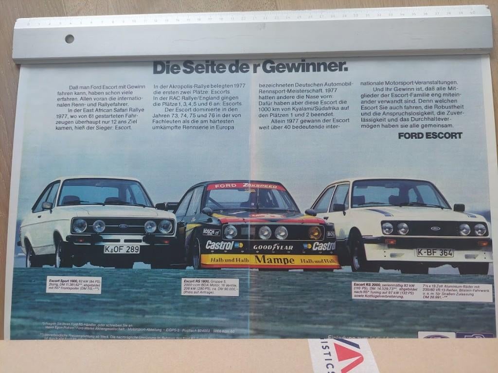 Escort poster, Collections, Rectangulaire horizontal, A1 jusqu'à A3, Comme neuf, Publicité