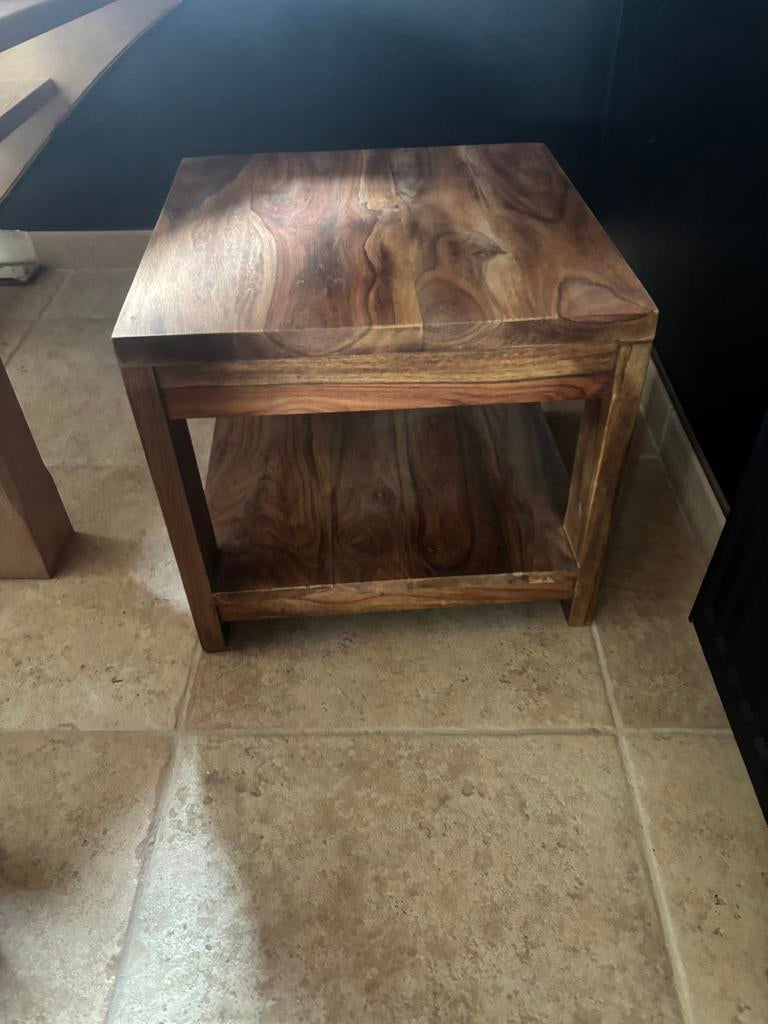 Table de chevet en teck, Maison & Meubles, Moins de 55 cm, Contemporain, Enlèvement, Bois