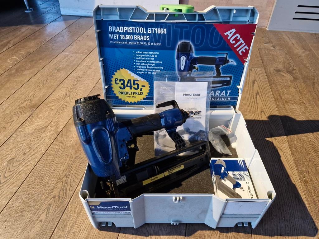Hewi Tool Nagelpistool BT1664 in Festool Systainer+brads, Ophalen of Verzenden