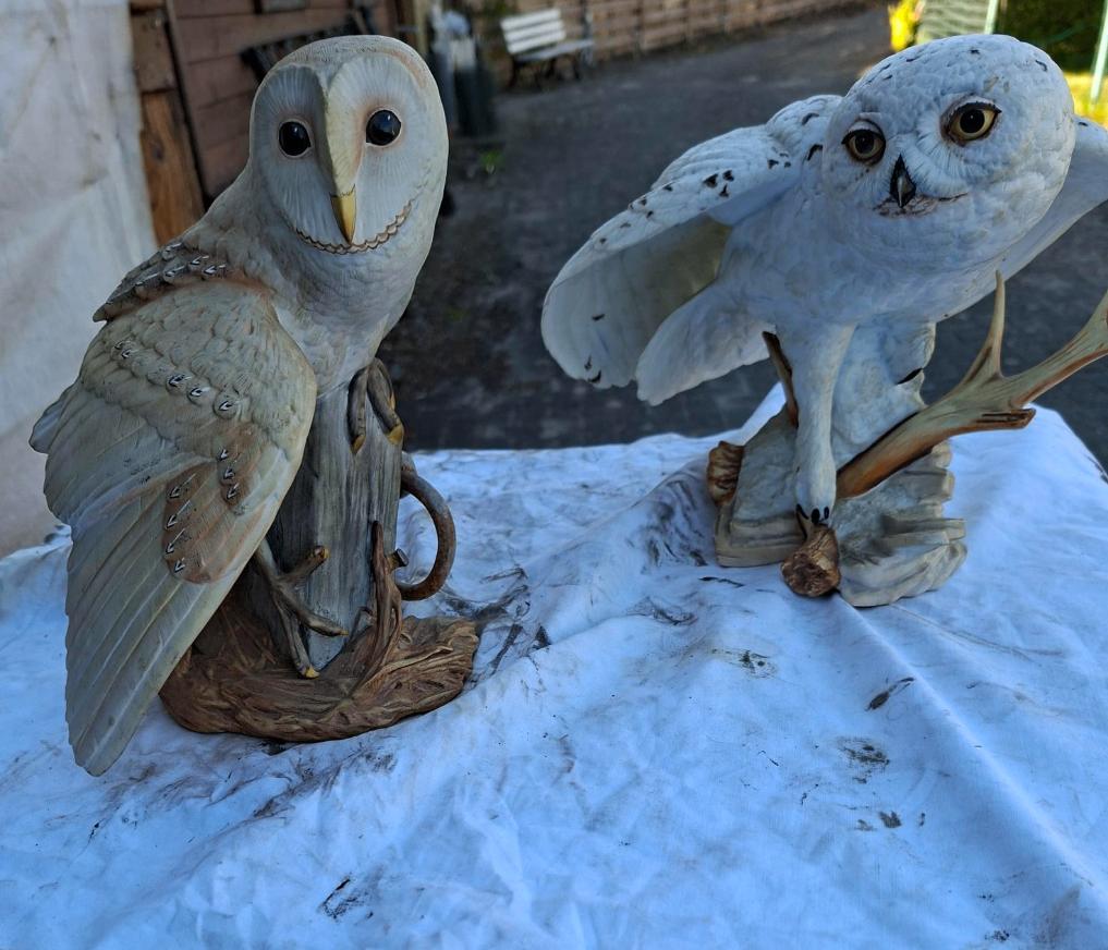 HIBOUX EN PORCELAINE VINTAGE, Enlèvement ou Envoi