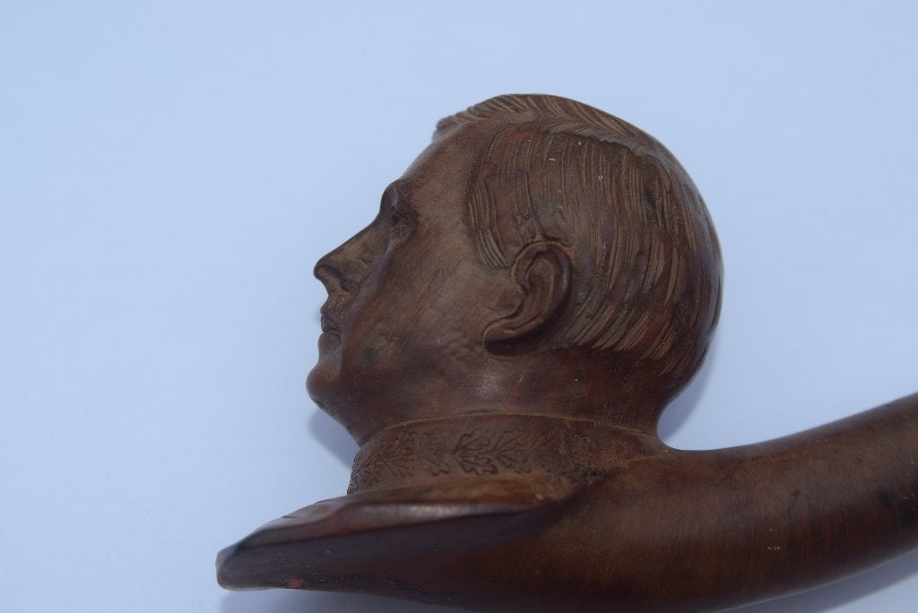 Pipe  tête d'homme  en bois sculpté, Antiquités & Art, Enlèvement ou Envoi