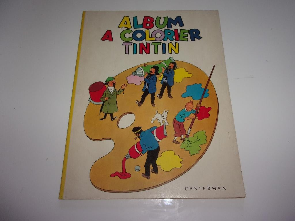 bd tintin album a colorier 1961 couverture blanche, Enlèvement