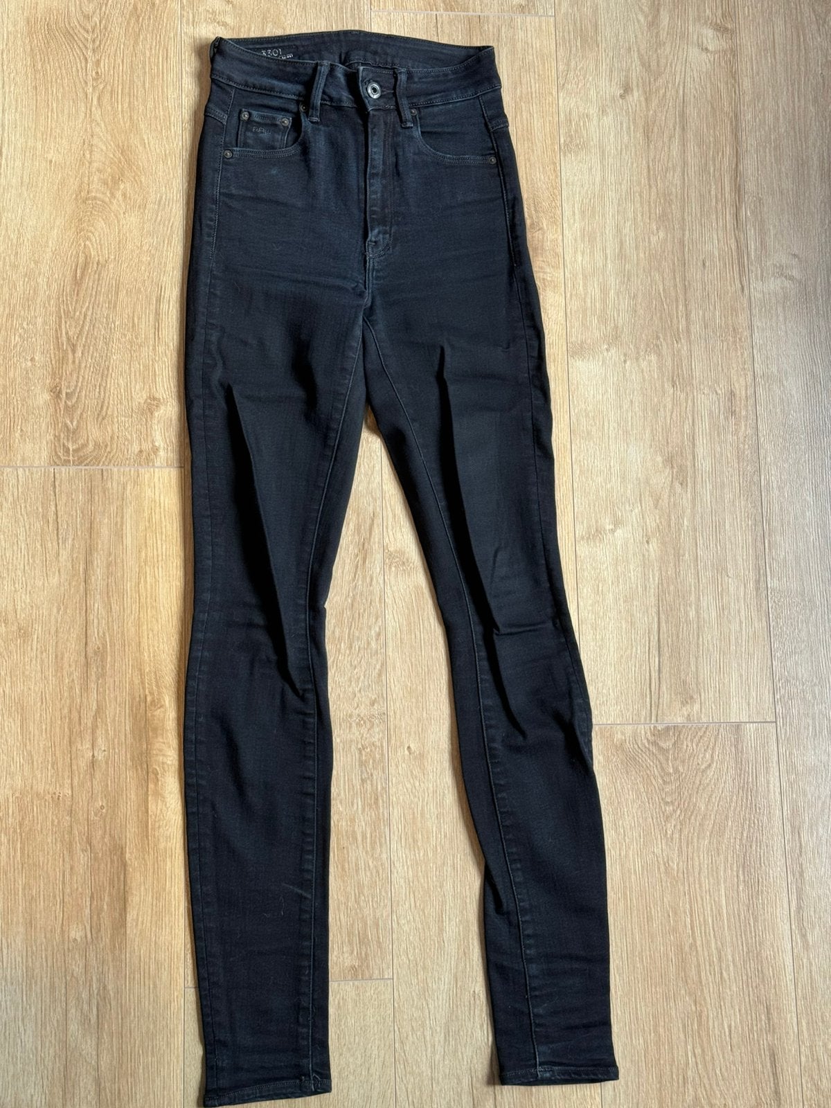 G-Star RAW 3301 zwarte skinny jeans W24 L32, Kleding | Dames, Ophalen of Verzenden, Zo goed als nieuw