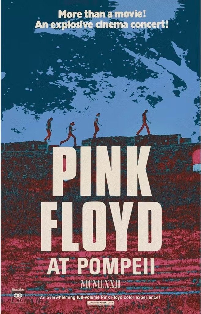 Pink Floyd Live in Pompeii - Textiel poster off. merchandise, Ophalen of Verzenden, Nieuw