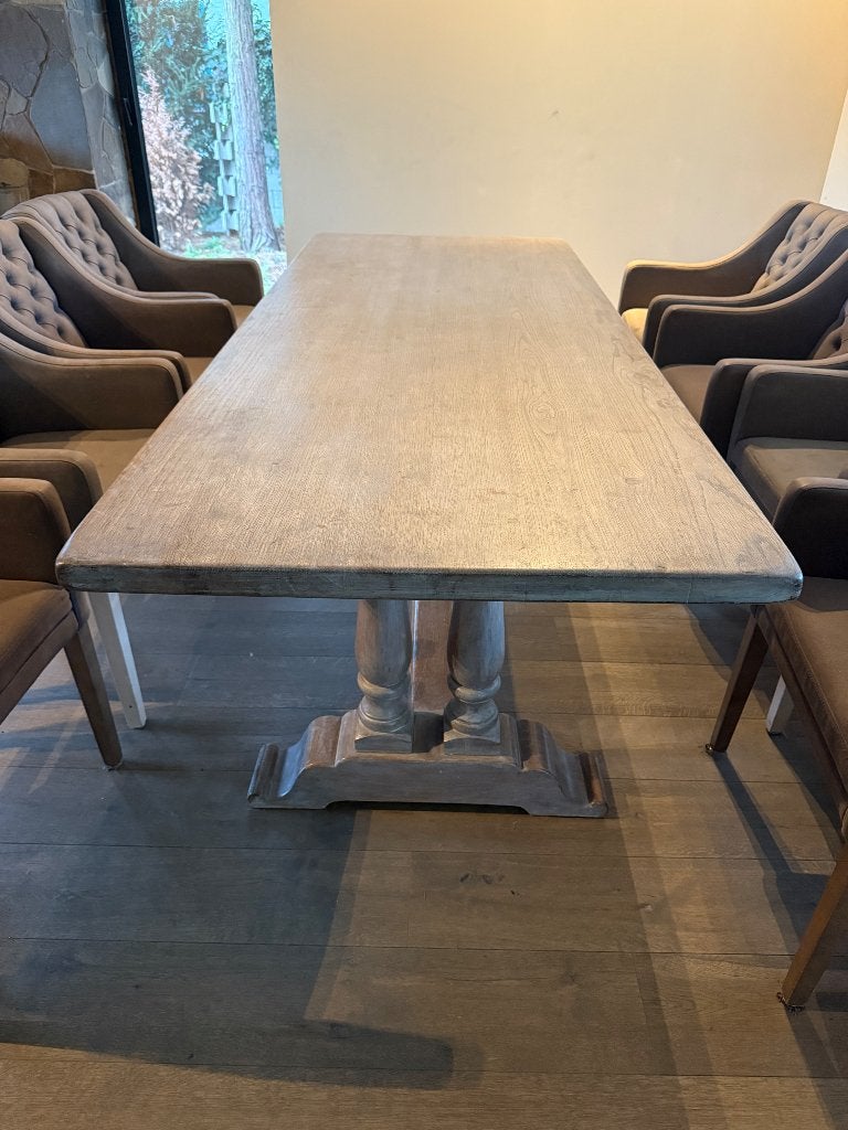 Kloostertafel landelijke eettafel, Ophalen, Eikenhout, 200 cm of meer, 50 tot 100 cm