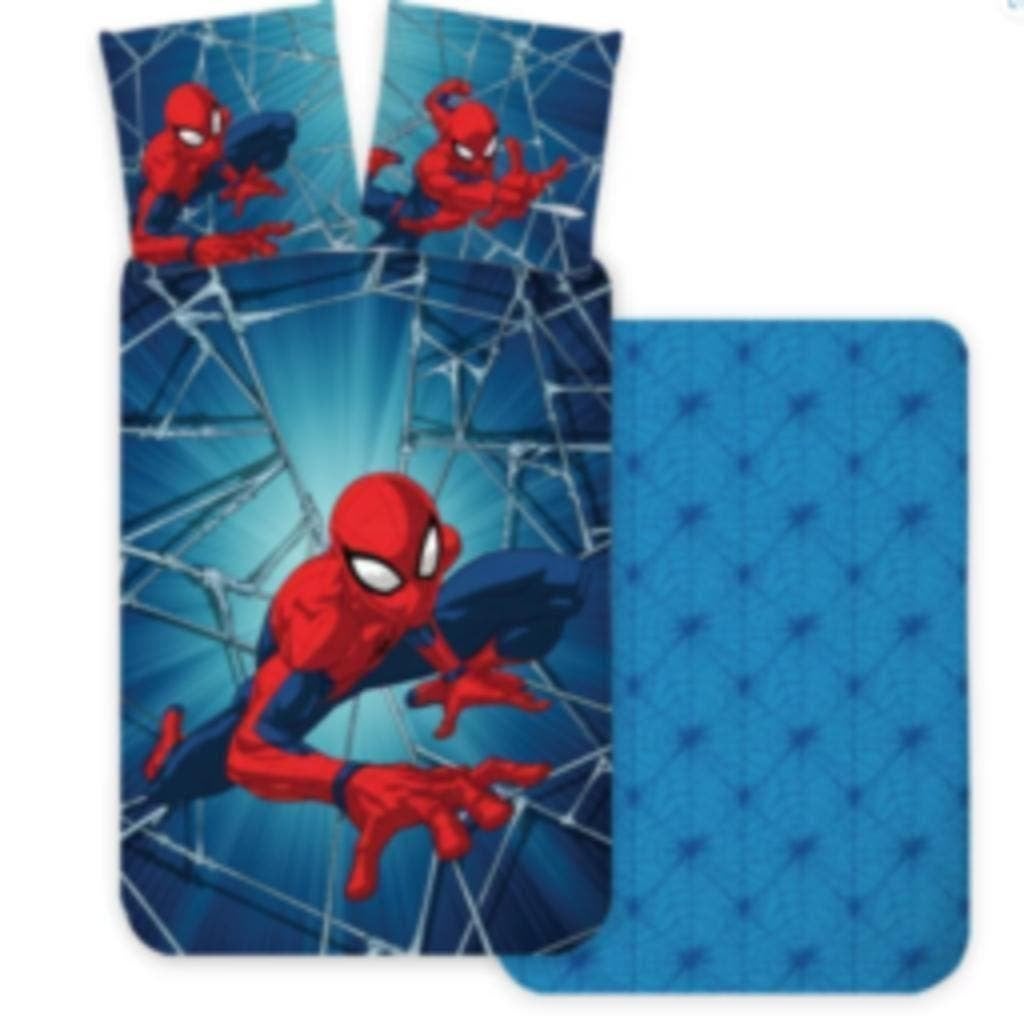 Spiderman Dekbedovertrek 140 x 200 cm - Katoen - Marvel, Blauw, Nieuw, Ophalen of Verzenden, Dubbelzijdig