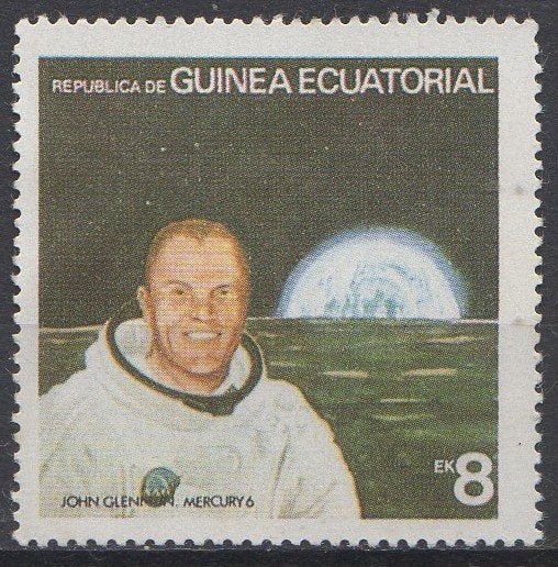 Equatoriaal Guinea - John Glenn met Mercury 6 - 1978, Timbres & Monnaies, Timbres | Afrique, Enlèvement ou Envoi, Non oblitéré