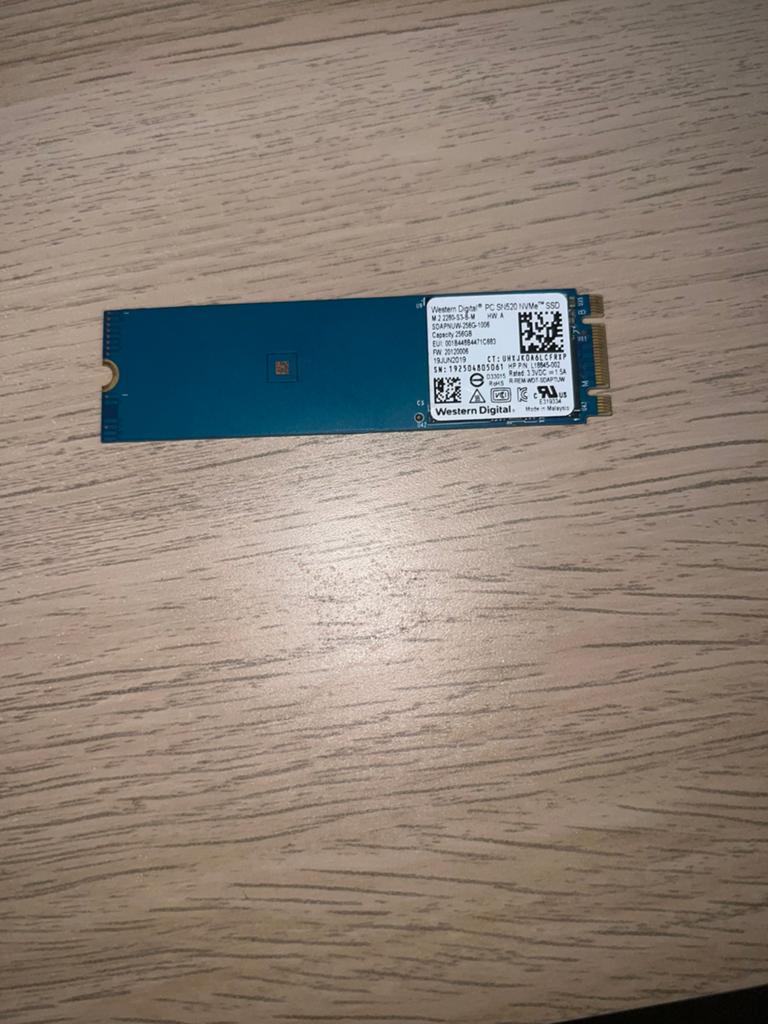 WESTERN SSD 256GB NVMe, Computers en Software, Harde schijven, Ophalen, Zo goed als nieuw, SSD