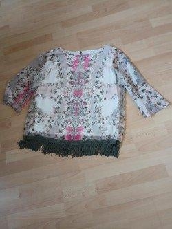 blouse met bloemenprint en franjes, Overige kleuren, Senso, Maat 46/48 (XL) of groter, Ophalen of Verzenden