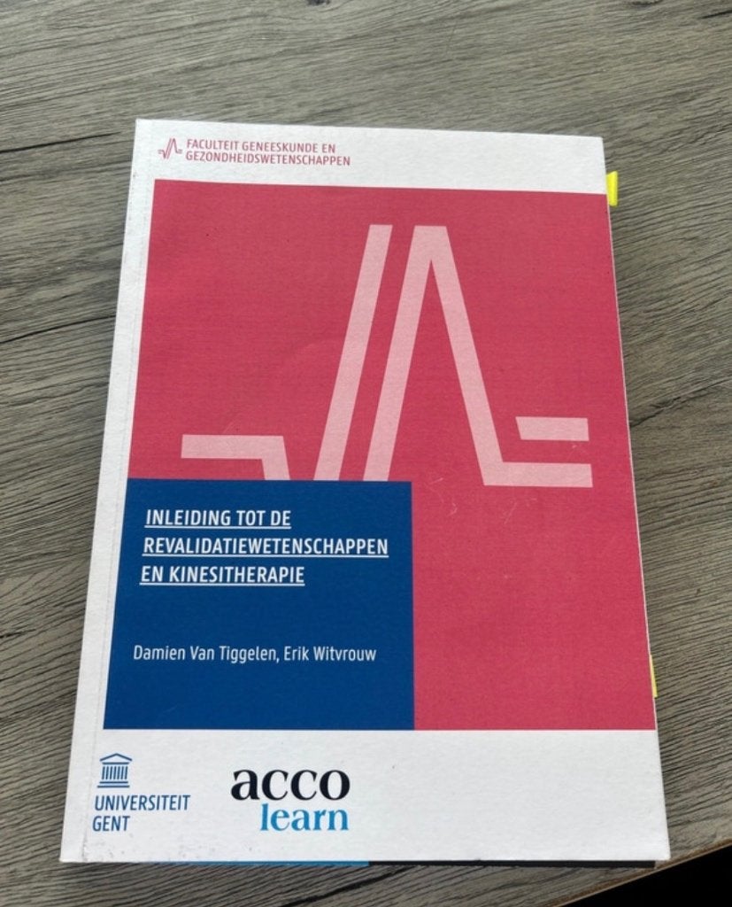 Inleiding tot de revalidatiewetenschappen en kinesitherapie, Gelezen, Overige vakken, Ophalen of Verzenden, Damien Van Tiggelen
