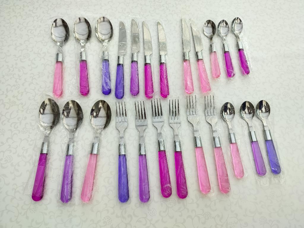 Luxe bestek 24 delig, Neuf, Résiste au lave-vaisselle, Ensemble de couverts, Synthétique