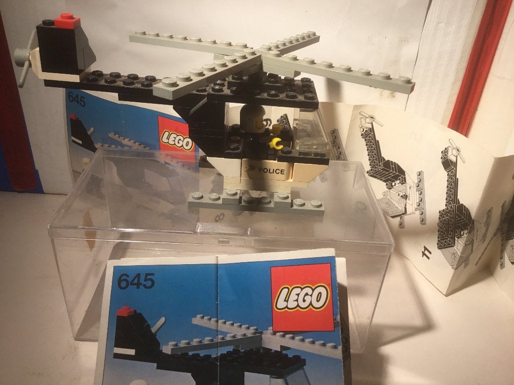 Lego 645-1 police helicopter 1979, Gebruikt, Lego, Ophalen of Verzenden, Compleet