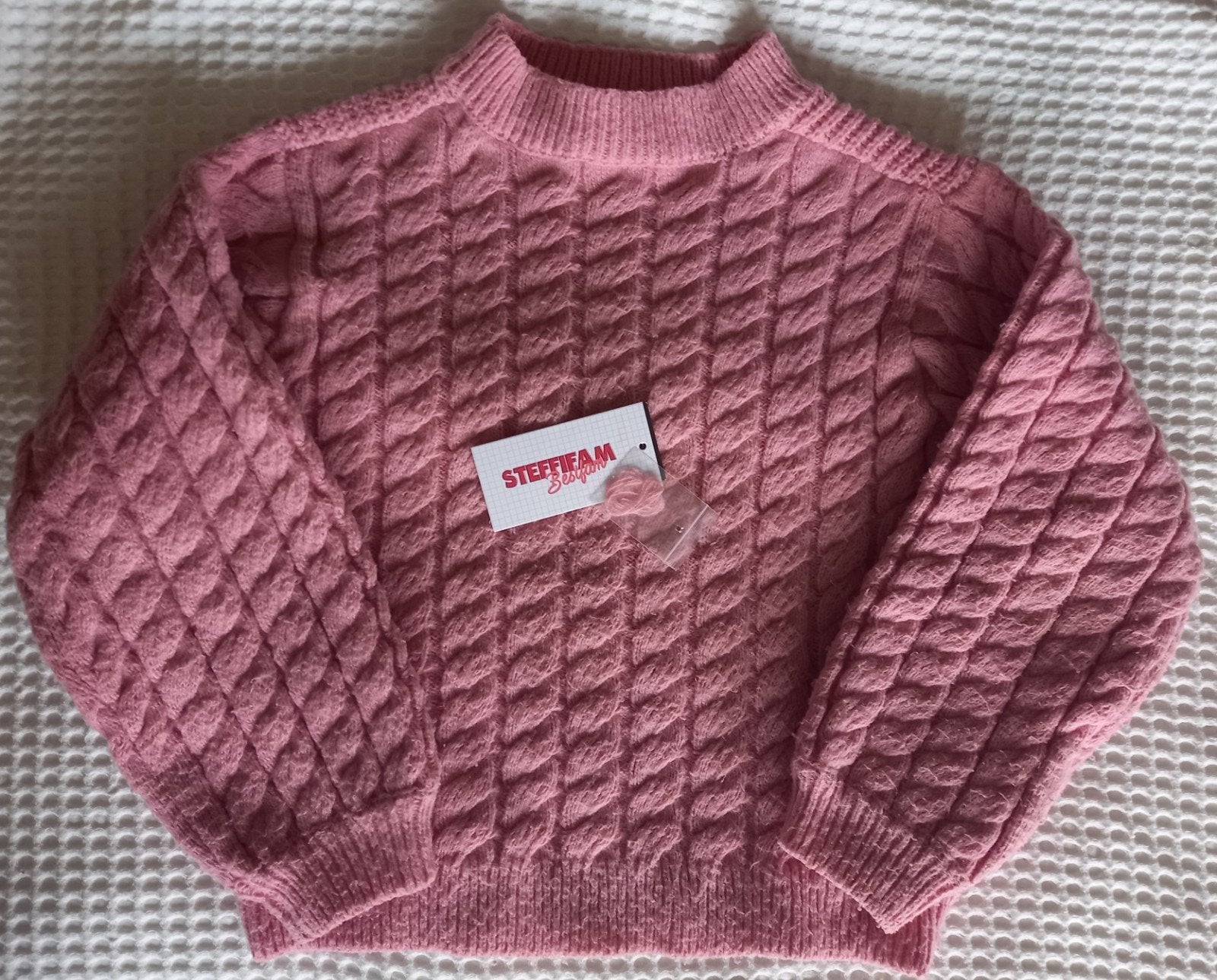 Roze kabeltrui Steffi Mercie maat 146, Gebruikt, Meisje, Trui of Vest, Ophalen of Verzenden