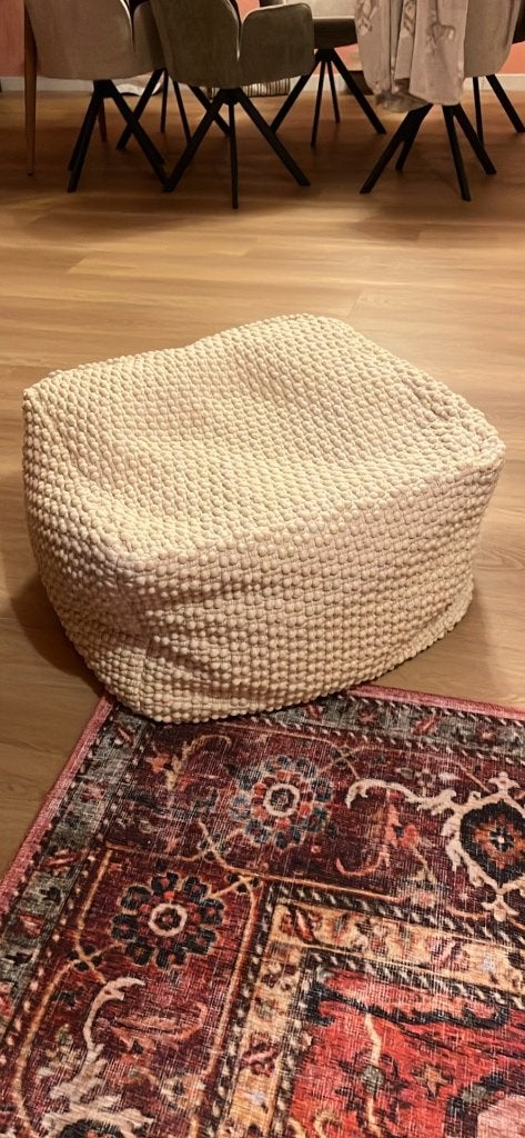Poef, Comme neuf, Enlèvement, 50 à 75 cm, Rectangulaire