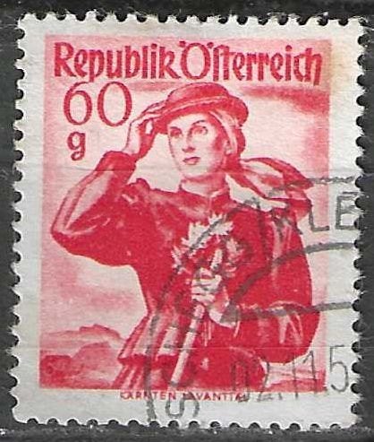 Oostenrijk 1948/1950 - Yvert 747 - Klederdrachten  (ST), Verzenden, Gestempeld