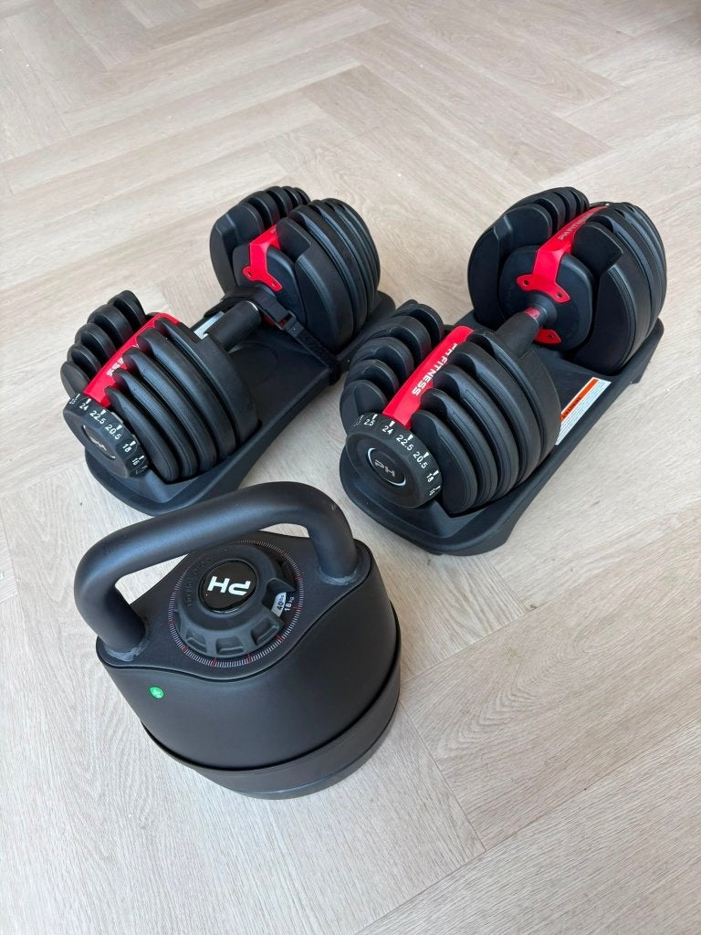Home Gym Set | 2x 24KG Dumbbells + Kettlebell 18KG, Sport en Fitness, Fitnessmaterialen, Ophalen of Verzenden, Gebruikt, Armen
