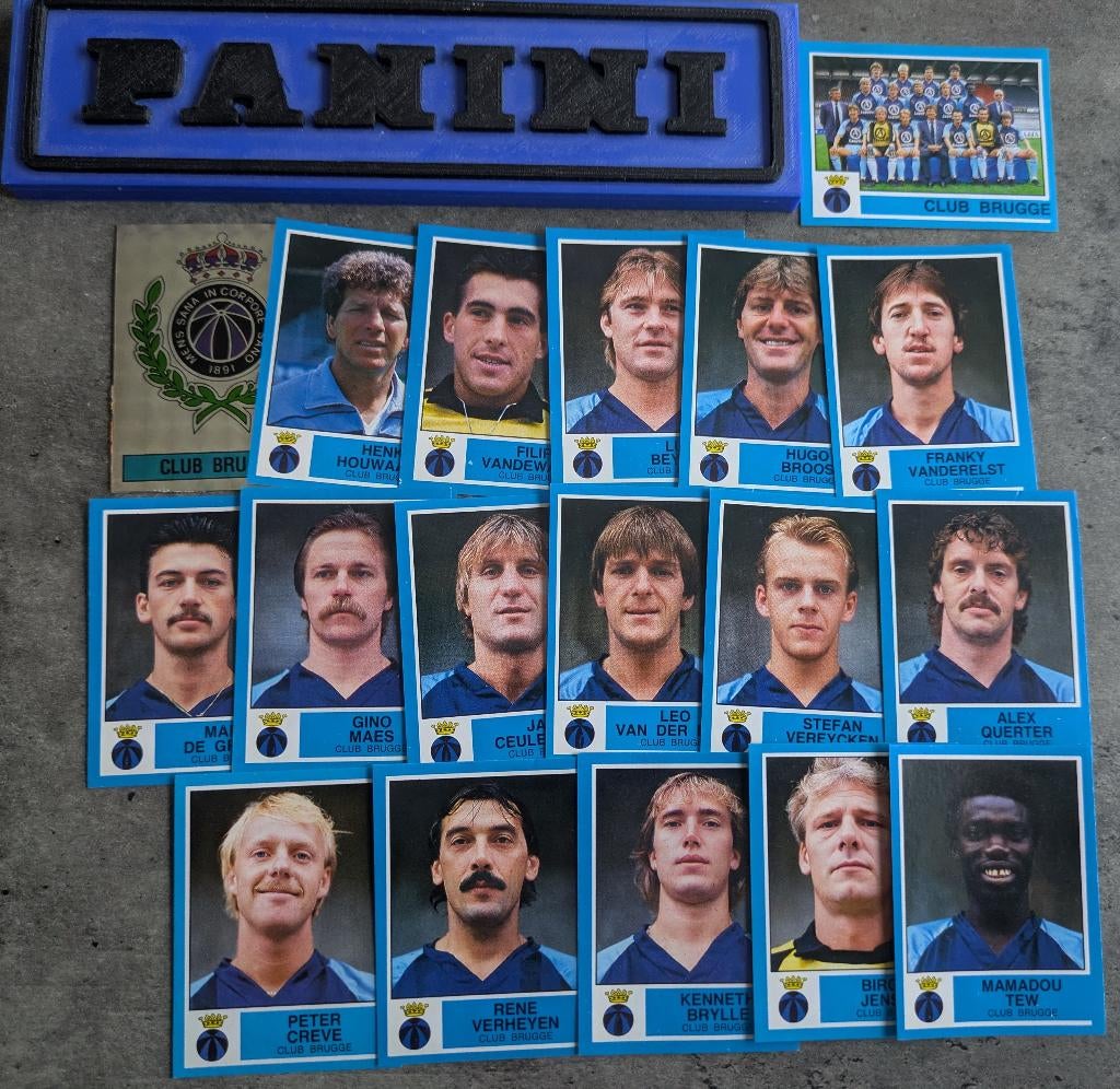 PANINI FOOTBALL 87 CLUB BRUGGE 18 STICKERS 1987 VOETBAL, Hobby en Vrije tijd, Stickers en Plaatjes, Nieuw, Verzenden